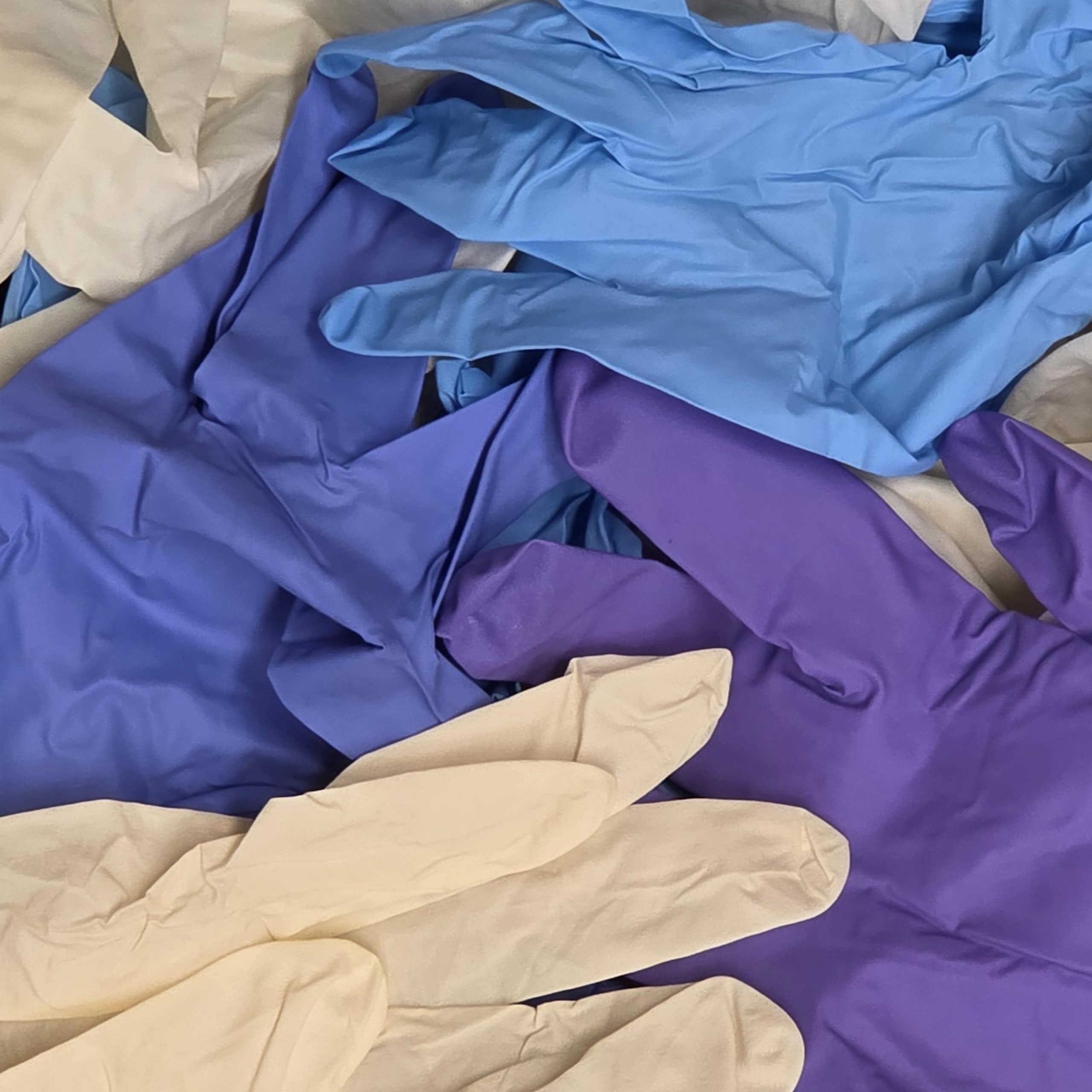 Image of overlapping laboratory gloves.
